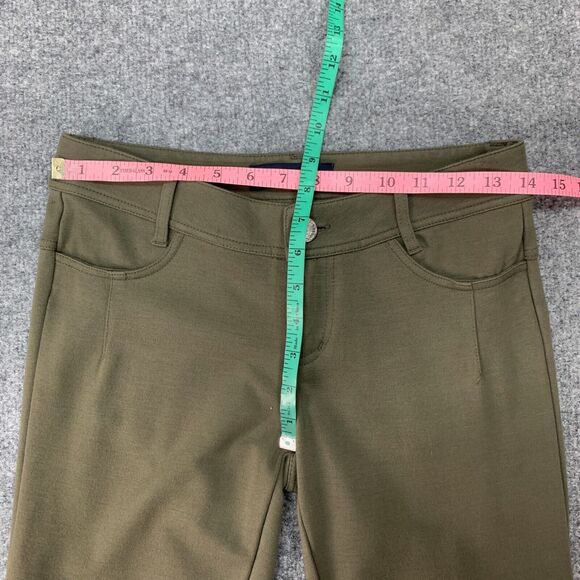 Seven7 Pants Womens 26 Moss Cargo Pockets Cuffed Hem Stretch Low Rise Cropped - Picture 6 of 13